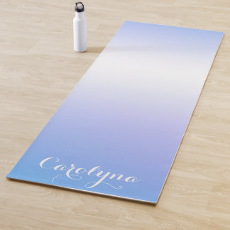 Tapis De Yoga Conception ombrée violette et bleue