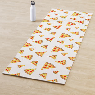 Tapis De Yoga Cool et amusante pizza tranches motif sur blanc