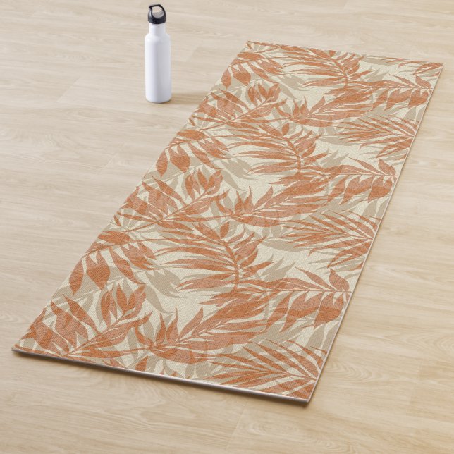 Tapis De Yoga Coordonnées des Spas tropicaux - Feuilles de palmi (En situation)