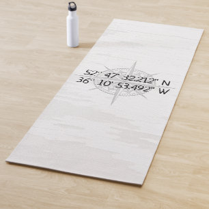 Tapis De Yoga Coordonnées GPS de la maison à la boussole