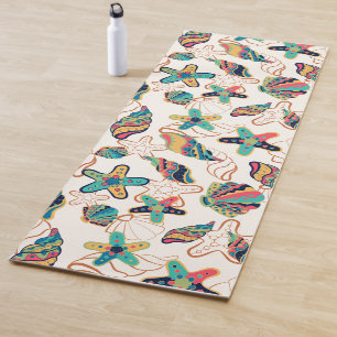 Tapis De Yoga Coquillages colorés Motif sans couture