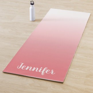 Tapis De Yoga Corail clair personnalisé et Ombre blanc
