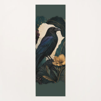 Tapis De Yoga Corbeau botanique de minuit