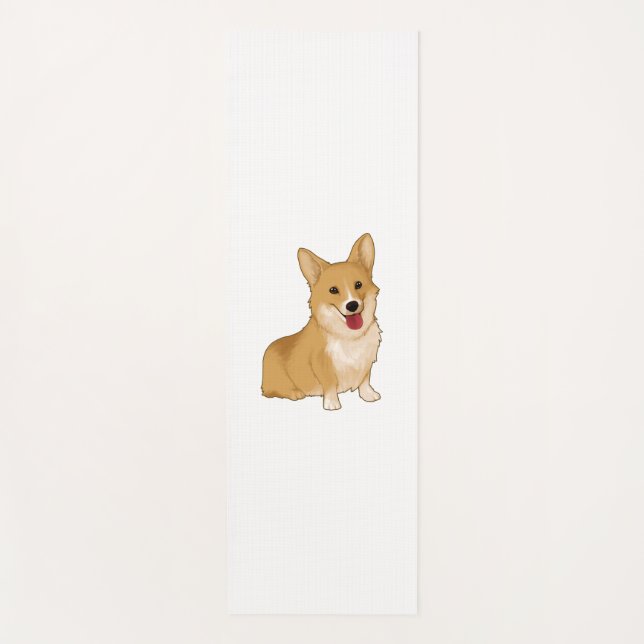 Tapis De Yoga Corgi doux et souriant (Devant)