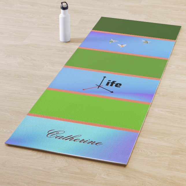 Tapis De Yoga Couleur Pastel esthétique personnalisée (En situation)