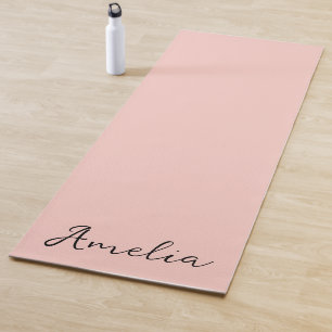Tapis De Yoga Couleur solide de sel rose