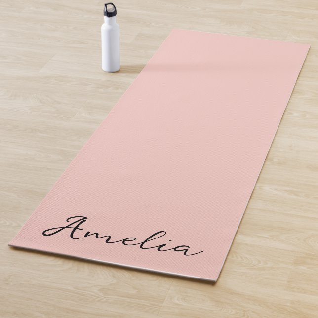 Tapis De Yoga Couleur solide de sel rose (En situation)