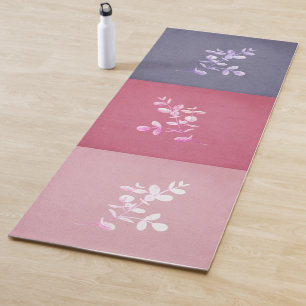 Tapis De Yoga Couleur Tri-Colorant en vaporisateur rose mauve