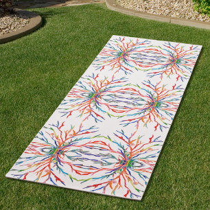 Tapis De Yoga Couleurs arc-en-ciel Abstrait