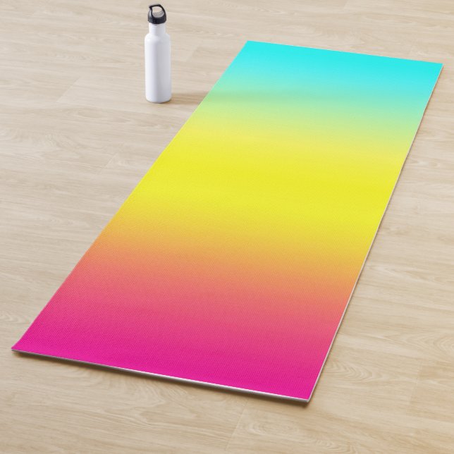 Tapis De Yoga Couleurs ombres magiques arc-en-ciel (En situation)