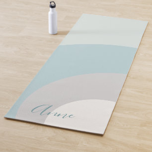 Tapis De Yoga Couleurs personnalisées du bleu, du gris et du bla