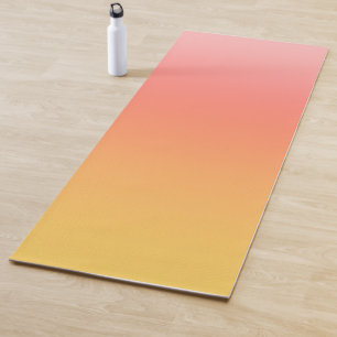 Tapis De Yoga Couleurs simples - Jaune à Misty Pink ombre