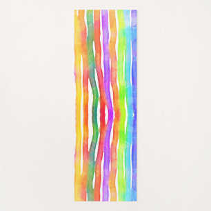 Tapis De Yoga Couleurs vives modernes et colorées Yoga rayé élég