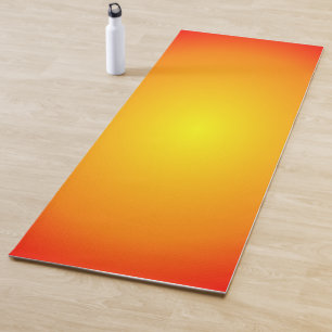 Tapis De Yoga Couleurs vives rouge soleil or jaune rouge orange