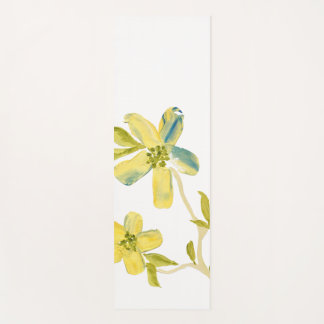 Tapis De Yoga Creamy Petals by Lydia's Art Sangria
