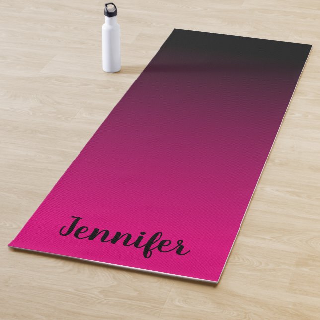 Tapis De Yoga Créez votre propre Ombre noir personnalisé (En situation)