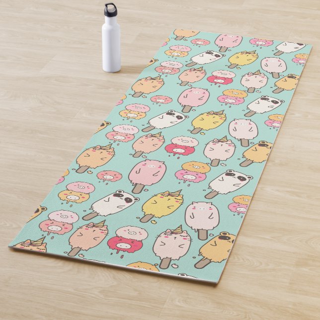 Tapis De Yoga Crème glacée Kawaii (En situation)