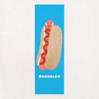 Curieux hot dog Weiner dessin animé
