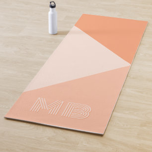 Tapis De Yoga Custom Pastel Sunny Peach Summer Coral Orange
