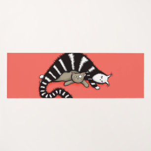 Tapis De Yoga Cute Chat Maman Amour Famille