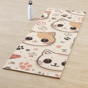 Tapis De Yoga Cute Chat simple chaton Motif