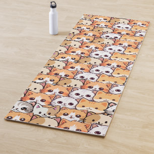 Tapis De Yoga Cute chats orange chaton animal Motif