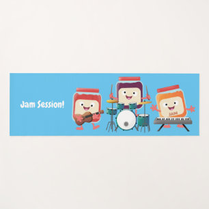 Tapis De Yoga Cute confiture session dessin animé musicien humou