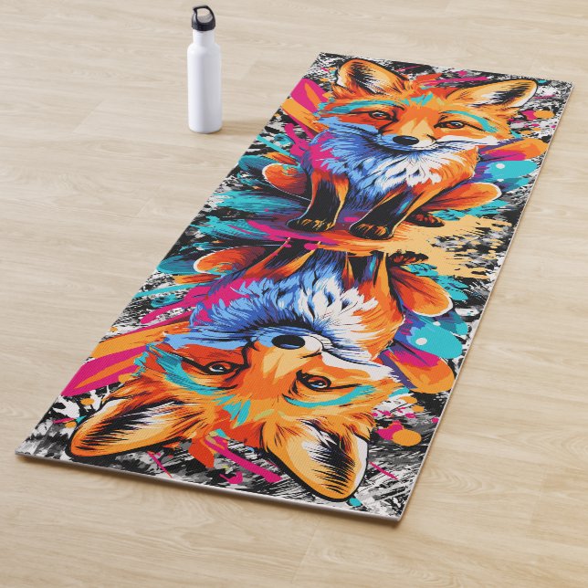 Tapis De Yoga Cute Fox - Fox Yoga Mats (En situation)