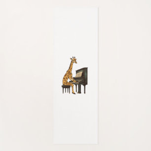 Tapis De Yoga Cute Giraffe Jouer Piano Giraffes Musicien Musique