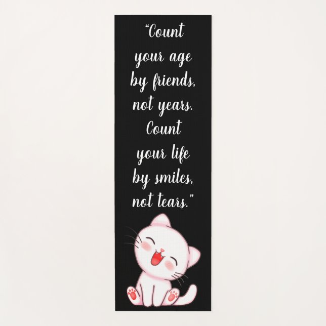 Tapis De Yoga Cute Kitten Rire (Devant)