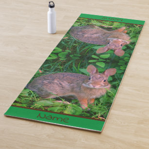 Tapis De Yoga Cute Wild Brown Rabbit Faune Personnalisée