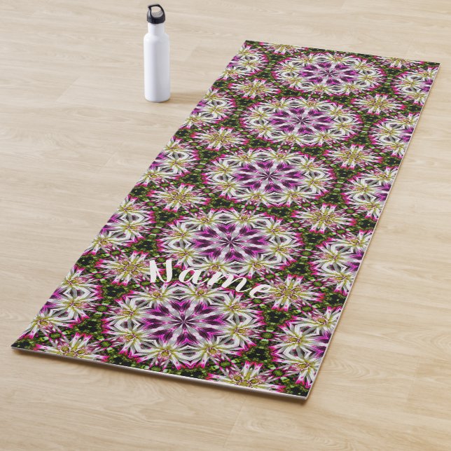 Tapis De Yoga Dahlia Flower Motif Abstrait Personnalisé (En situation)
