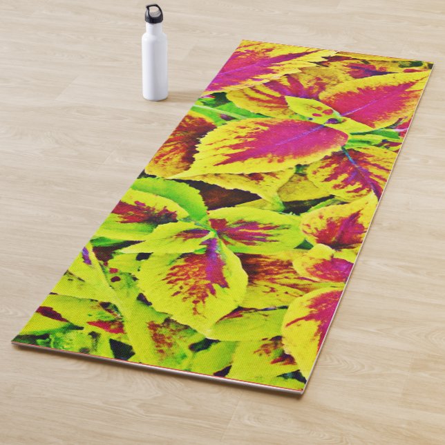 Tapis De Yoga Danse Motif Feuille (En situation)