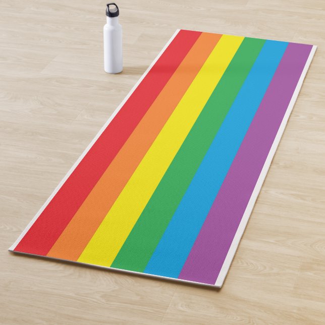 Tapis de yoga "de fierté d'arc-en-ciel" (En situation)