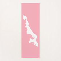 Tapis de yoga de Fishers Island – Blanc/Rose