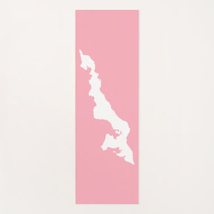 Tapis de yoga de Fishers Island – Blanc/Rose