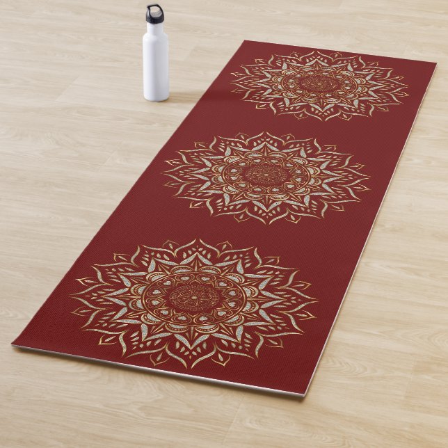 Tapis de yoga de texture de fausse parties scintil (En situation)