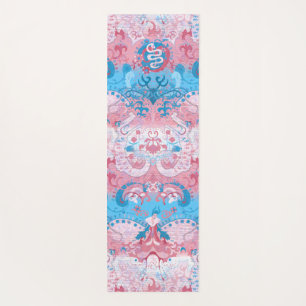 Tapis De Yoga Déchets de dragon transgenre - Couleur du drapeau 