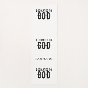 TAPIS DE YOGA DÉDIÉ À DIEU PERSONNALISABLE COOL TEXTE NOIR