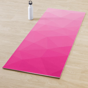 Tapis De Yoga Dégradé rose chaud Motif de maille géométrique