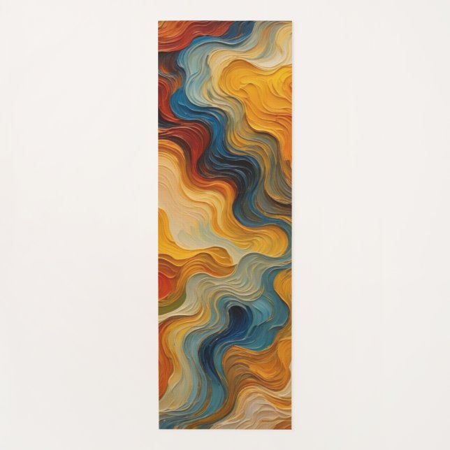 Tapis De Yoga Des vagues vibrantes d'émotion et d'énergie (Devant)