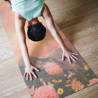 Tapis De Yoga Desert Rose Canyon Watercolor