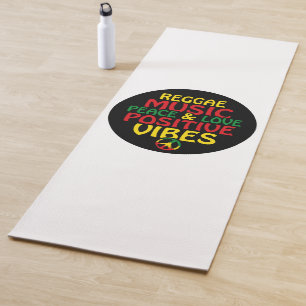 Tapis De Yoga Design de reggae avec des citations positives et d