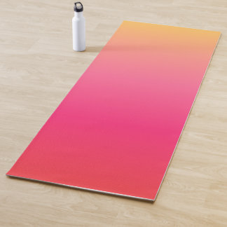 Tapis De Yoga Design dégradé rose et jaune