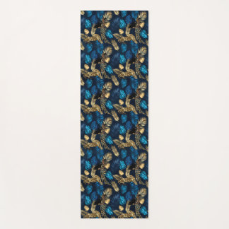Tapis De Yoga Design Leopard bleu et or 8