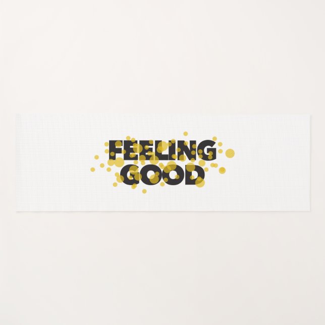 Tapis De Yoga Design moderne, ludique, gai du Feeling Good (Devant (Horizontal))