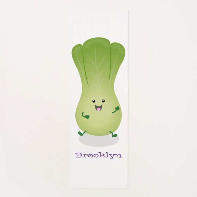 Tapis De Yoga dessin animé mignon de bok choy (Devant)