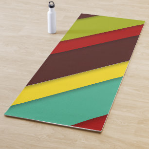 Tapis De Yoga Diagonales multicolores