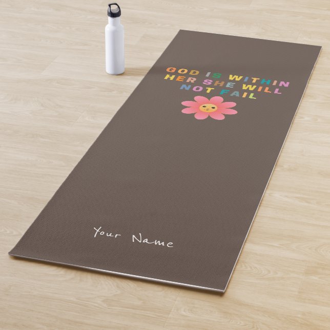 TAPIS DE YOGA DIEU EST EN ELLE QU'ELLE N'ÉCHOUERA PAS (En situation)