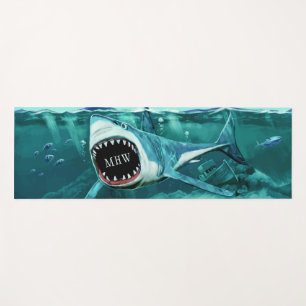 Tapis de yoga d'illustration de requin